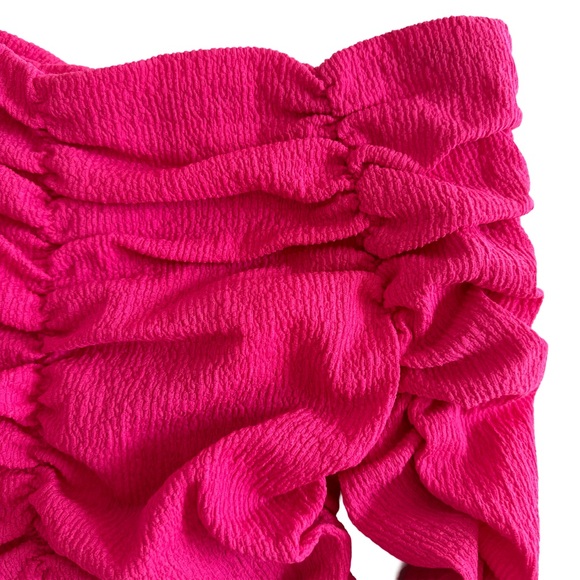 Line & Dot - Kai Off Shoulder Top  pink, long sleeves,  crop, size M - Picture 8 of 12